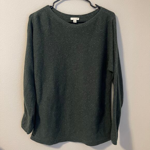 J. Jill Sweaters - J. Jill Green Silk Cotton Blend Knit Sweater (Size Small)
